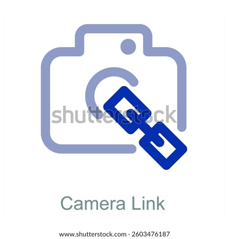 Camera Link and photography icon concept