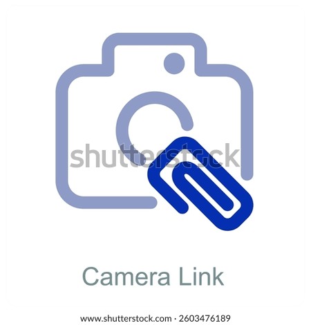 Camera Link and photography icon concept