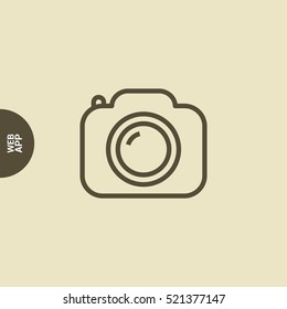 Camera list vector icon. Photo line vector icon for websites and mobile minimalistic flat design.