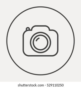 Camera list vector icon. Photo line vector icon for websites and mobile minimalistic flat design.