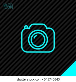 Camera list vector icon. Photo line vector icon for websites and mobile minimalistic flat design.
