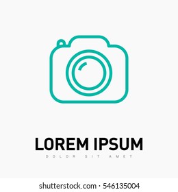 Camera list vector icon. Photo line vector icon for websites and mobile minimalistic flat design.