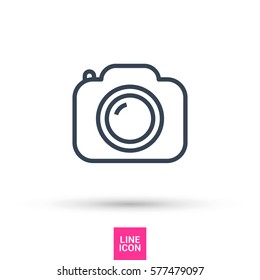 Camera list vector icon. Photo line vector icon for websites and mobile minimalistic flat design.