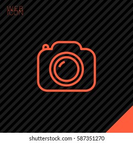 Camera list vector icon. Photo line vector icon for websites and mobile minimalistic flat design.