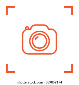 Camera list vector icon. Photo line vector icon for websites and mobile minimalistic flat design.