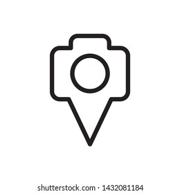 Camera location icon - Vector. Photo concept vector illustration.