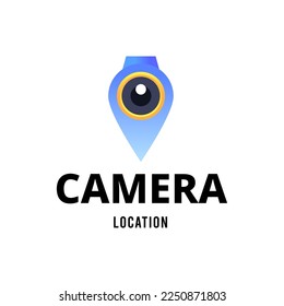 Camera Location Logo Template Vector Symbol Design