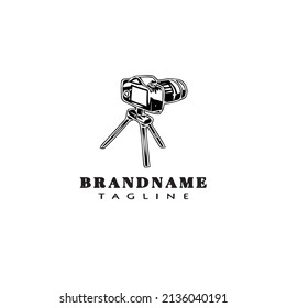 camera logo cartoon design creative icon black modern isolated vector illustration