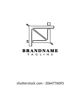 camera logo cartoon design icon black modern isolated vector illustration