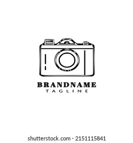 camera logo cartoon design template icon black modern isolated vector creative
