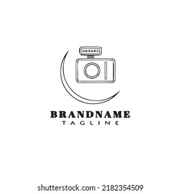 imagen del logotipo de la cámara plantilla de diseño de dibujos animados icono simple ilustración de vector aislado moderno