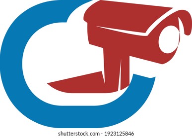 Camera logo CCTV initial logo desing