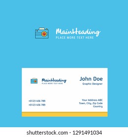 Camera  logo Design with business card template. Elegant corporate identity. - Vector