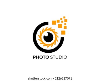 Diseño de logotipo de cámara para Creative Photo Studio