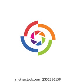 Camera logo design element vector with modern concept