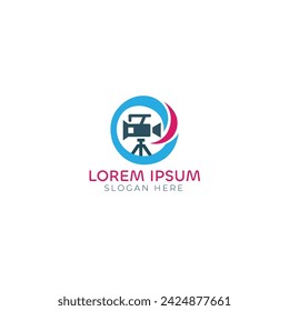 Camera Logo design. Film Video company icon logo concepts