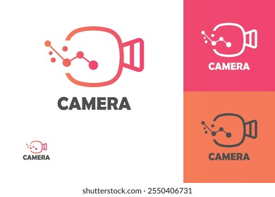 diseño de logotipo de cámara, diseño de logotipo concepto gráfico, logotipo icono Plantilla arte gráfico, diseño de Ilustración vectorial.