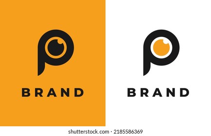 Camera Logo Design With Letter P Suitable For Photograpy Business Identity