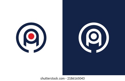 Camera Logo Design With A Letter And Two Color Variations ,Premium Illustration Template