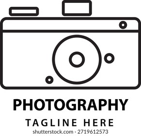 Diseño de logotipo de cámara con tipografía moderna y forma limpia, adecuado para la marca de Fotografía, identidad de estudio, medios creativos y proyectos de comunicación visual.
