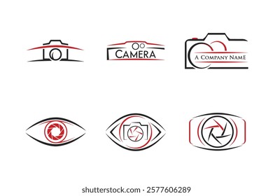 camera logo design on white background 
