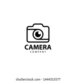 Camera Logo Design Outline Monoline