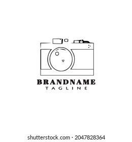 camera logo design template icon black modern isolated vector illustration