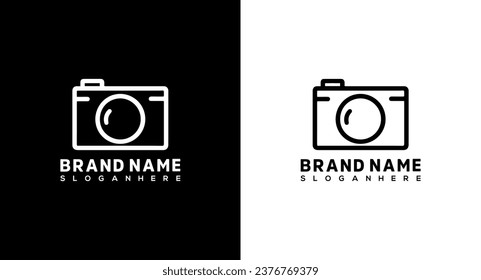 Plantilla de diseño del logotipo de la cámara. Vector de icono del logotipo de la cámara del fotógrafo. Diseño de logotipo fotográfico, 
