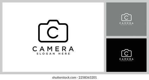 camera logo design vector template