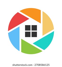 Camera logo icon design illustration