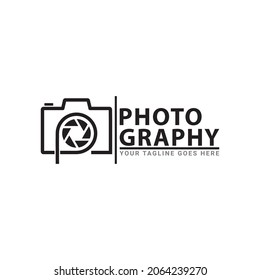 Camera logo icon design template. Simple elegant camera logo design.