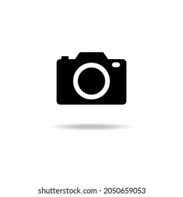Camera logo icon isolated on white background. Vector illustration