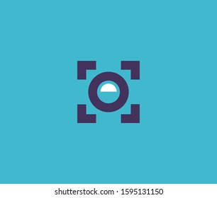 Camera Logo Icon Premium Minimal emblem design template