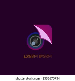 camera logo icon, sign or symbol for photography community or organization
