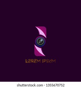 camera logo icon, sign or symbol for photography community or organization
