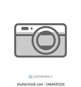 camera logo icon template, camera lens vector element