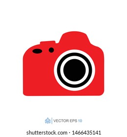 camera logo icon template, camera lens vector element