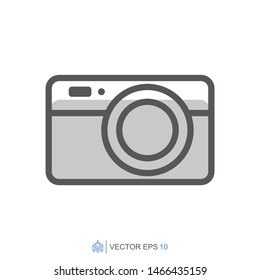 camera logo icon template, camera lens vector element