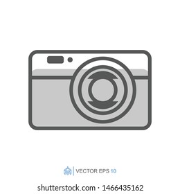 camera logo icon template, camera lens vector element