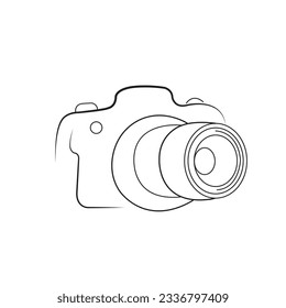 Camera logo, camera icon vector illustration, Lenses and Photo set. Photography logo.