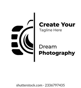 Camera logo, camera icon vector illustration, Lenses and Photo set. Photography logo.