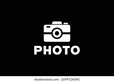Ilustración vectorial del icono del logotipo de la cámara