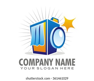 camera logo icon vector illustration