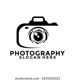 Camera logo icon vector, Simple Photography logo design template