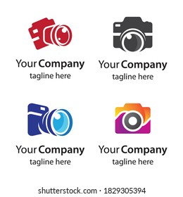 Diseño de imágenes de logotipo de cámara