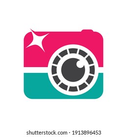 Diseño de imágenes de logotipo de cámara