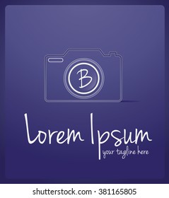 Camera Logo with letter B