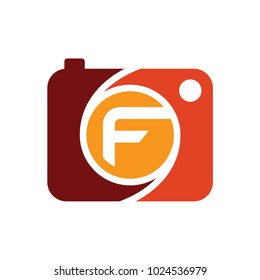 Camera Logo With Letter F
