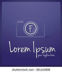 Camera Logo with letter F