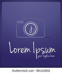 Camera Logo with letter J